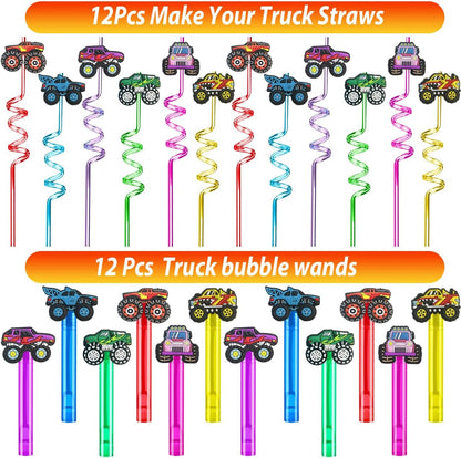 PLOUGVI 232PCS Construction Birthday Party Supplies Decorations Favors, Construction Theme Toys for Goodie Bag Stuffer, Pinata Filler Gifts