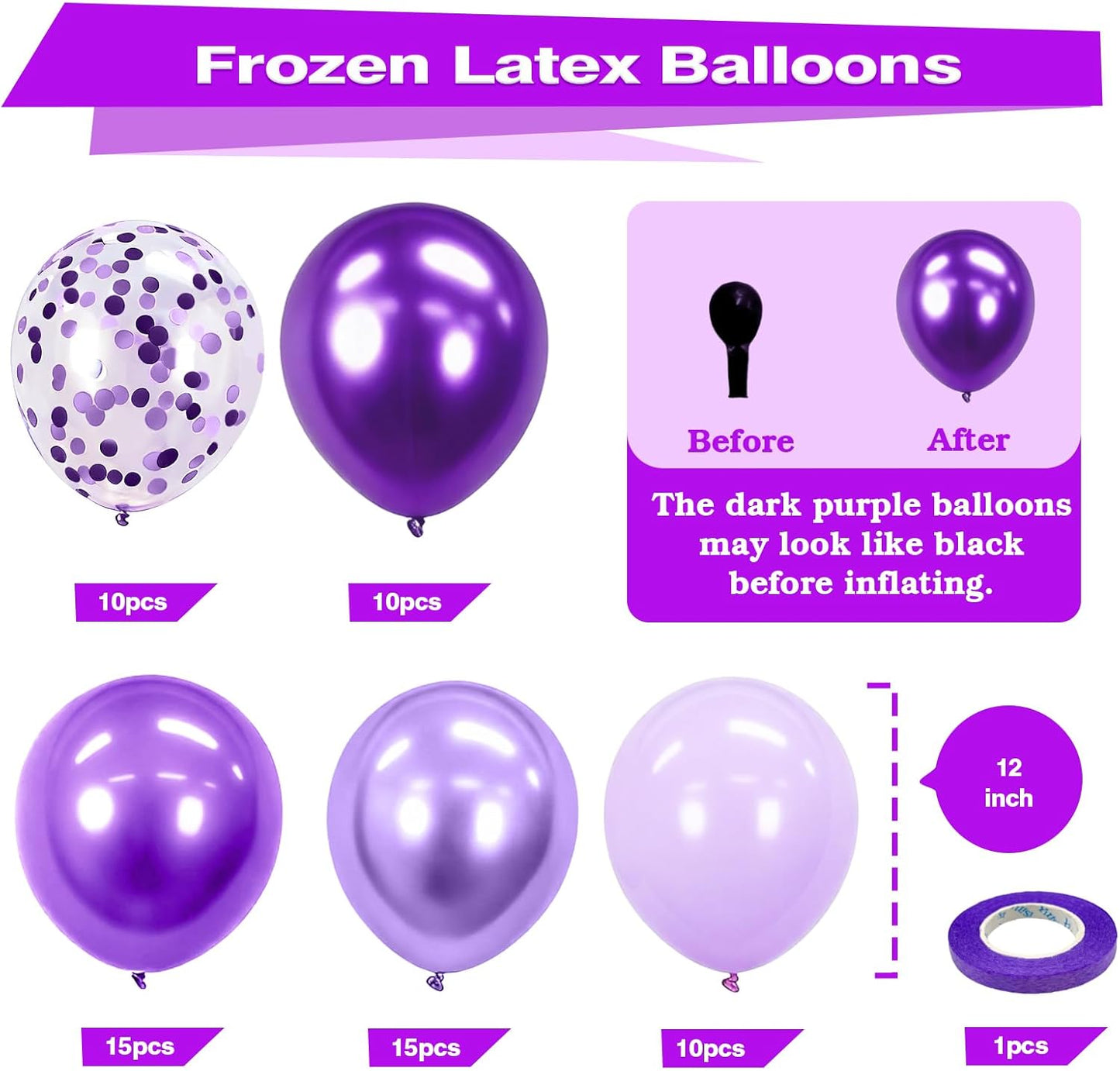 Bezente Pink Balloons Set,60pcs 12 inch Metallic Pearl Pink, Hot & Pastel Pink Latex Balloons Kit for Birthday,Wedding,Baby Shower,Princess Theme Party Decorations