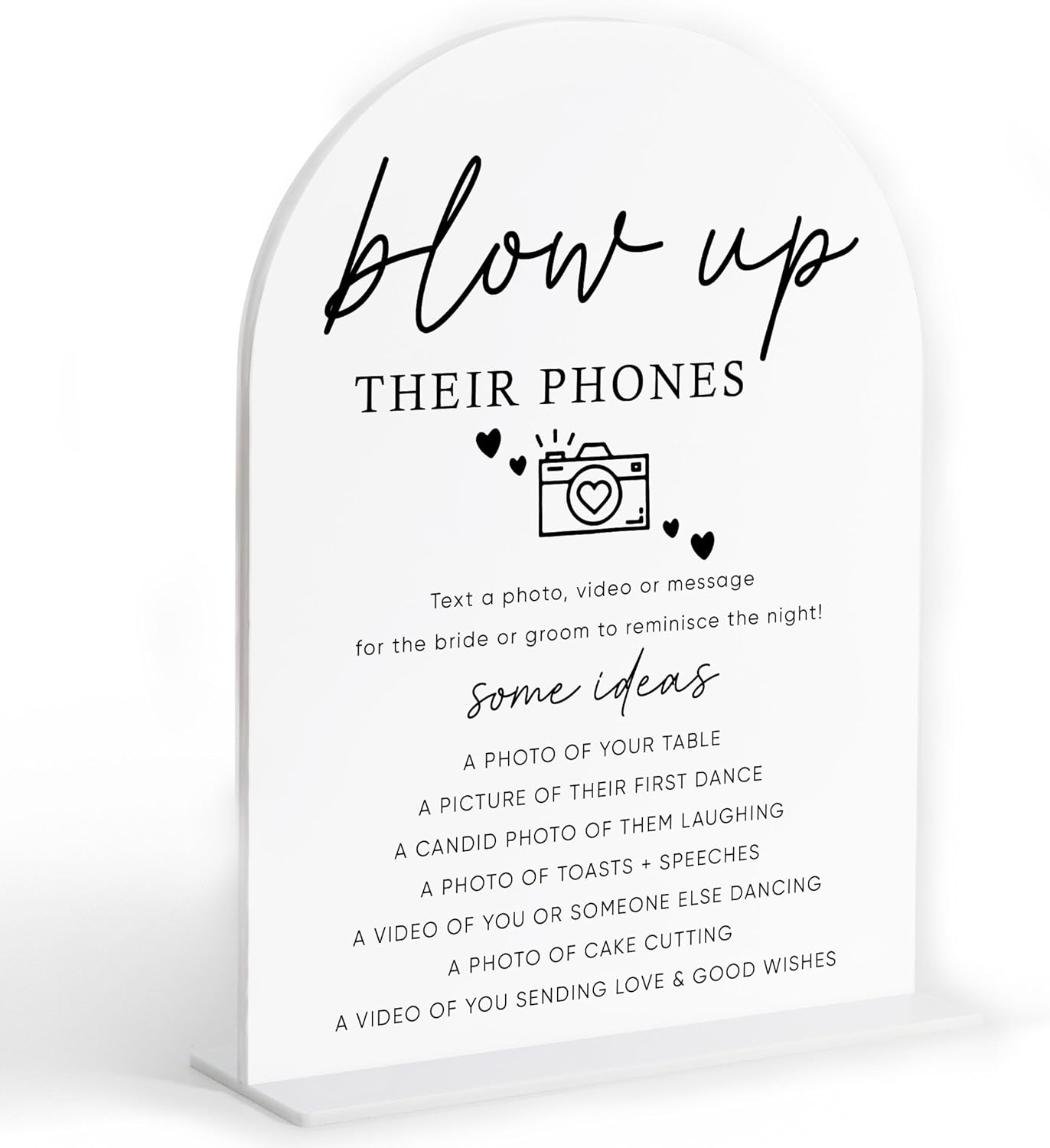 Audio Guest Book Sign, White Arch Acrylic Wedding Sign, Audio Guest Book Wedding Phone, Bridal Shower Decor, Engagement Party Decor, Centerpiece Table Decorations Party for Bride and Groom-14
