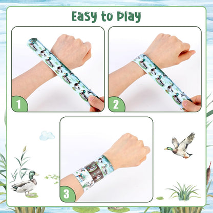 Serencatcher 48pcs Slap Bracelets Party Favors for Birthday Baby Shower Party Supplies Gifts