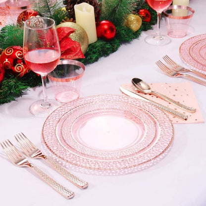 Supernal 360pcs Silver Plastic Cutlery,Elegant Plastic Silverware,Silver Hammed Silverware,Disposable Flatware,Include 120 Forks,120 Knvies,120 Spoons,Perfect for Birthday,Party,Wedding
