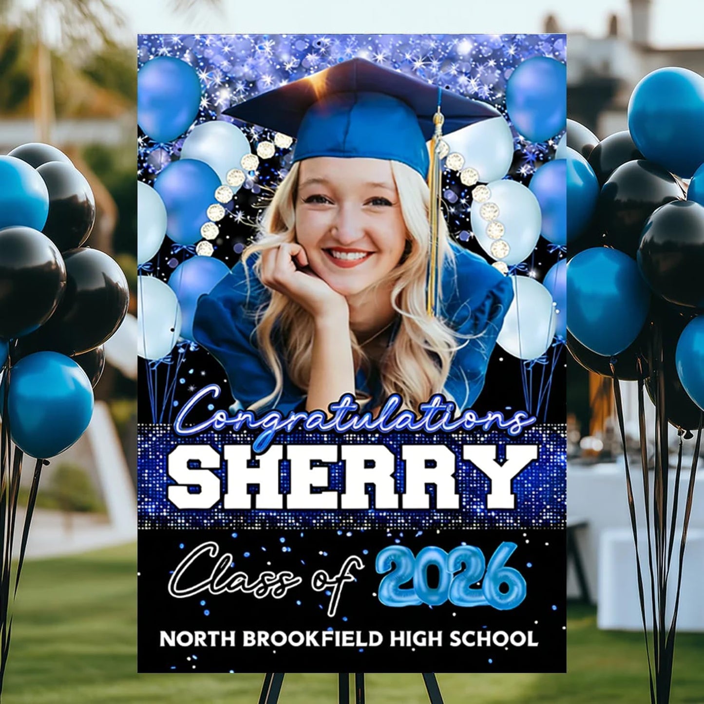 Graduation Party Welcome Sign, Photo Graduation Poster, Graduation Decorations, Grad Party Sign, Grad Welcome Sign, Graduation gift for best friend, Graduation gift for daughter, sister, brother - 1