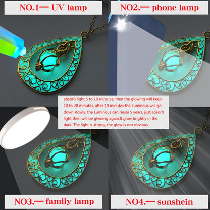 EEQQBZ Glow in The Dark Silver Teardrop shape bracelets,Fantasy Glowing Jewelry bracelets