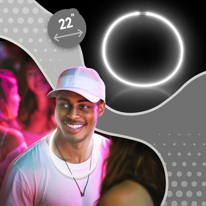 Windy City Novelties 22” Glow Stick Necklaces – 50 Pack for Summer Parties, Camping & July 4th Celebrations (Purple)