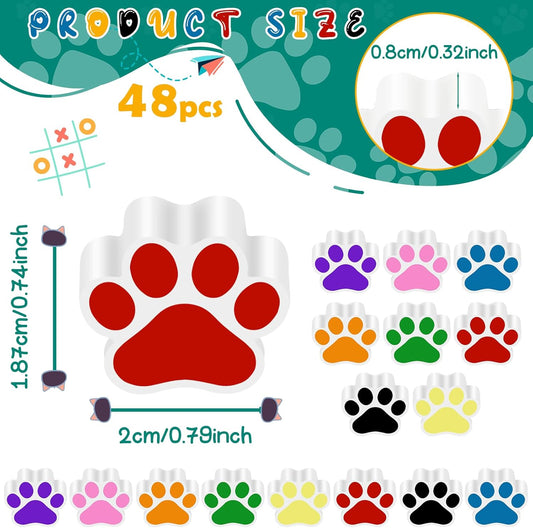 Weecent 24 Pcs Mini Notebooks Dog Paw Party Favors for Kids Puppy Animal Notepads Spiral Pocket Notebooks Birthday Teacher Classroom Rewards Supplies for Goody, 2.36 x 3.94 Inches