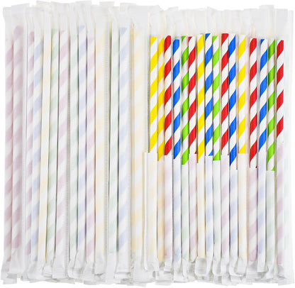 Black Paper Straws 1000 Count - 7.75" x 0.24", 100% Biodegradable & Compostable, Disposable Drinking Straws Bulk - Cocktail, Bars, Restaurants