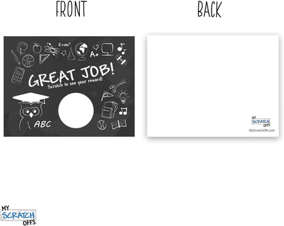 My Scratch Offs - Customizable Scratch-Off Cards Graffiti Design for Prizes, Classroom Rewards & Teacher Supplies, 50 Pack
