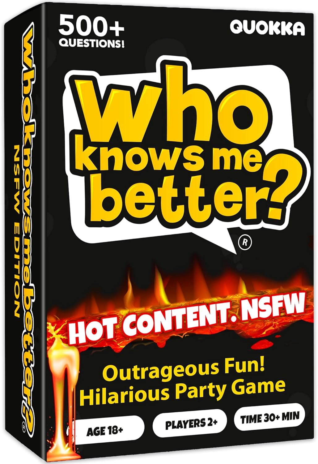 Quokka Card Games for Adults – Who Knows Me Better NSFW Edition – Party Game with 500+ Questions for Friends, Couples & Party Game Nights Ages 18+