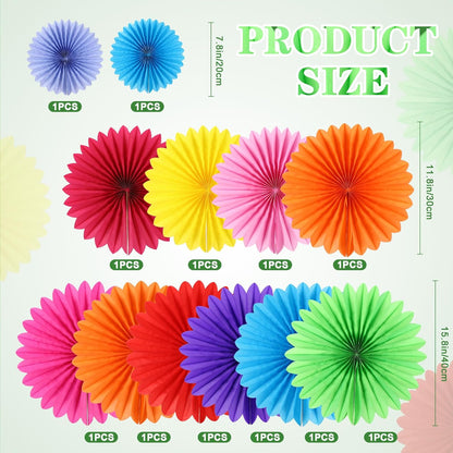 BestoFun 12PCS Paper Fans Hot Pink Party Decorations Tissue Paper Flowers Decorations Paper Fans Party Decorations for Girl Groovy Birthday Baby Shower Wedding Bachelorette Room Wall Hanging Décor