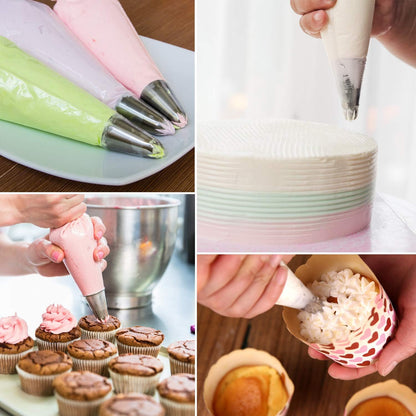 200pcs/set Disposable Pastry Bag Icing Piping Bag Cake Cupcake Decorating Bags