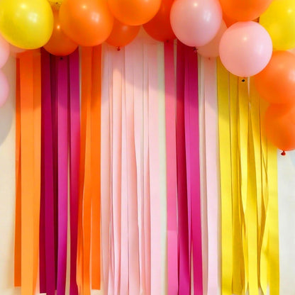 BEISHIDA 8 Rolls Red Yellow Blue and Green Crepe Paper Streamers for Carnival Circus Sesame Street Paw Party Decorations, Birthday DIY Craft Paper(1.8 Inch x 82 Ft/Roll)
