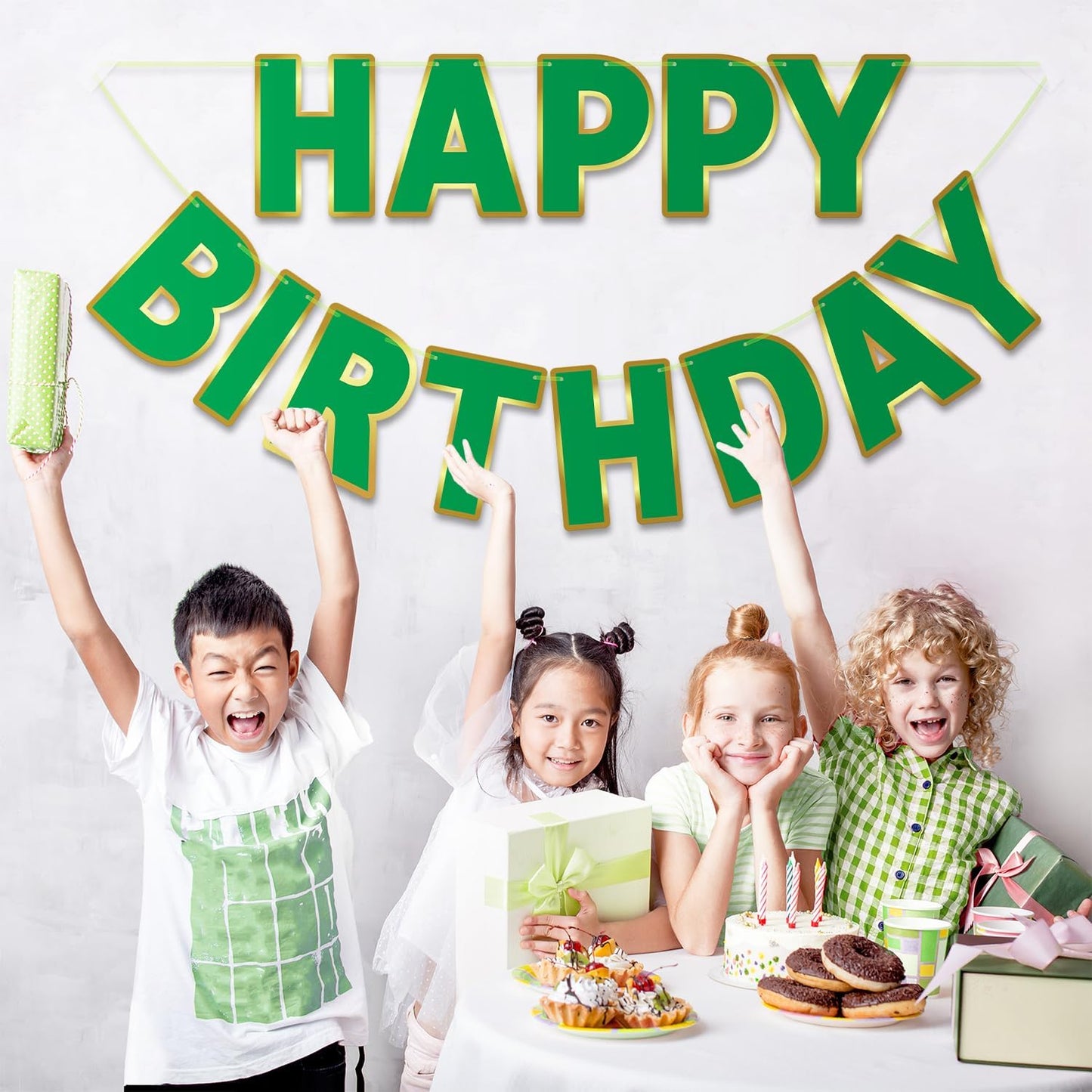 Happy Birthday Banner - 9ft Pre-Strung Happy Birthday Sign for Women, Men, Girls, Boys - No DIY Birthday Decorations & Party Supplies(Macaron)