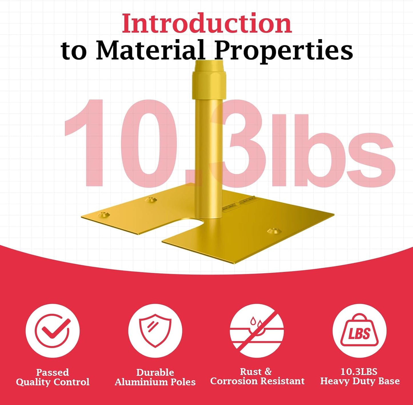 EMART 10x10ft Heavy Duty Backdrop Stand Kit, Adjustable Pipe and Drape Photo Booth Frame for Wedding, Party, Christmas, Birthday Decorations