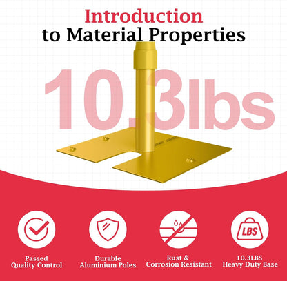 EMART 10x10ft Heavy Duty Backdrop Stand Kit, Adjustable Pipe and Drape Photo Booth Frame for Wedding, Party, Christmas, Birthday Decorations