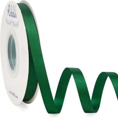 Ribbli Double Faced White Satin Ribbon,3/8” x Continuous 25 Yards,Fabric Ribbon use for Bows Bouquet,Gift Wrapping,Floral Arrangement