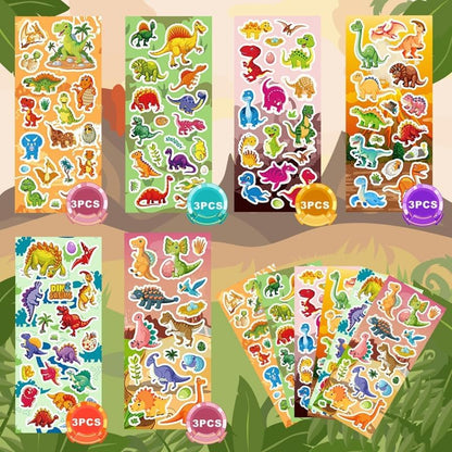 48 Sheets Stickers for Kids, Cute Stickers Variety Pack for Scrapbooking, Teachers Classroom Prizes, Goodie Bag Stuffers Including Animals, Cars, Dinosaurs, Fishes, Hearts, Stars and More