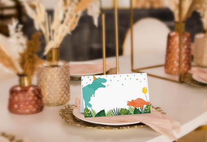 Table Place Card, Jungle Safari Animals Themed Tent Style Cards, Pack of 25 Half-Fold Reception Place Card, Gold Wild Animal Food Labels, Perfect for Baby Shower, Birthday Party C08