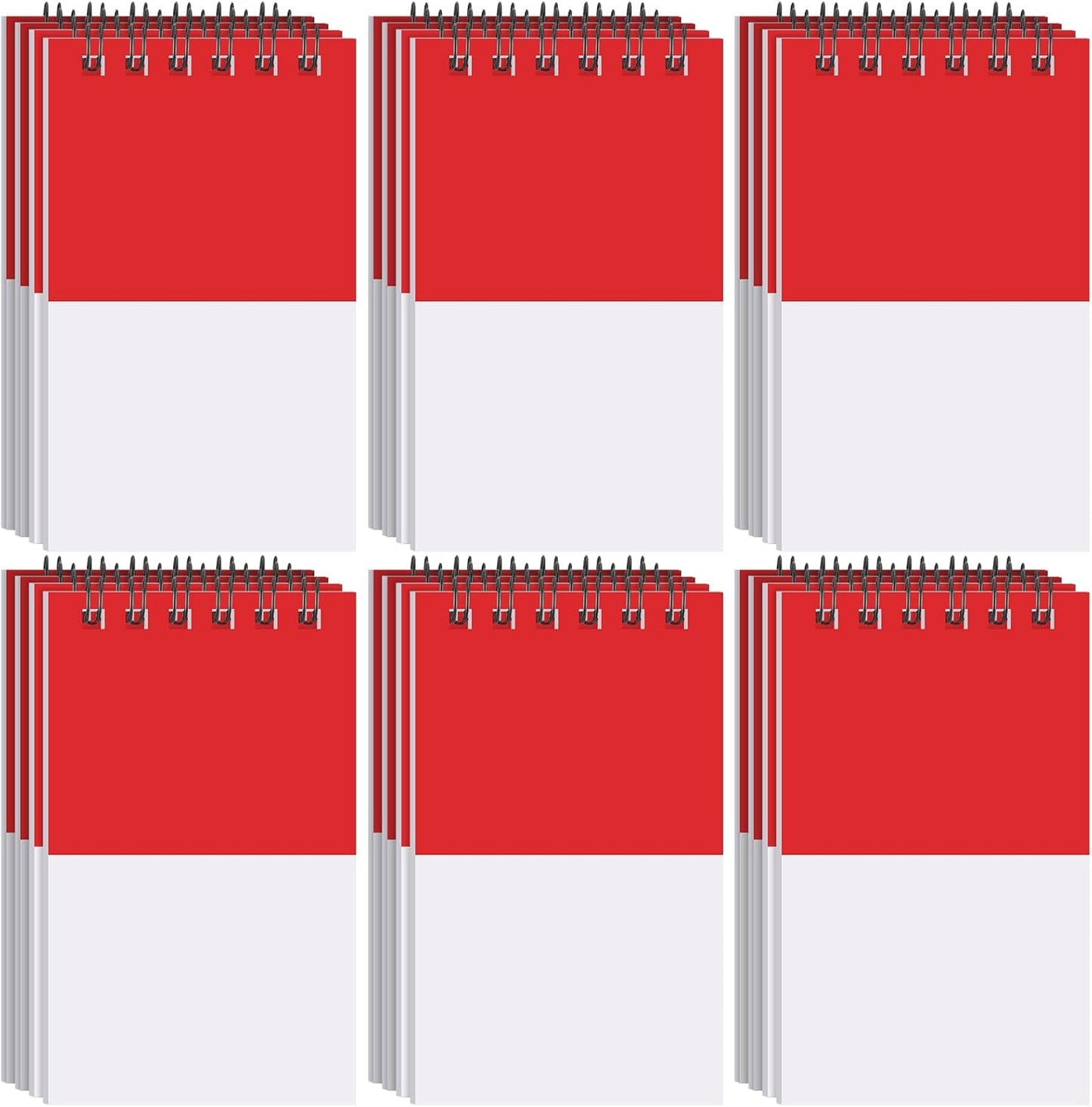 Eaasty 24 Packs Mini Cartoon Animation Party Favors Notebooks Red Cartoon Game Party Notepads Set Anime Themed Spiral Pocket Notepads for Boys Girls Classroom Birthday Office Party Favors