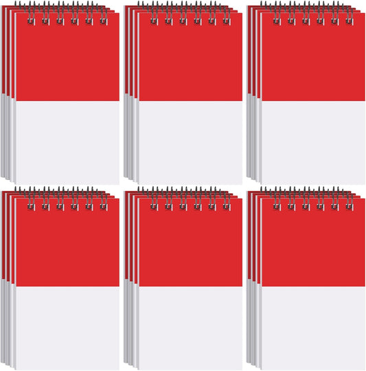 Eaasty 24 Packs Mini Cartoon Animation Party Favors Notebooks Red Cartoon Game Party Notepads Set Anime Themed Spiral Pocket Notepads for Boys Girls Classroom Birthday Office Party Favors