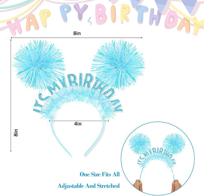 CAVETEE Happy Birthday Crown and Tiara for Women & Girls Party Decorations Gifts