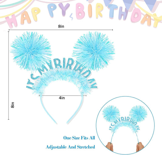CAVETEE Happy Birthday Crown and Tiara for Women & Girls Party Decorations Gifts