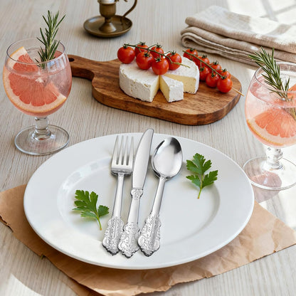 WDF300 Pieces Gold Plastic Silverware - Heavy Duty Disposable Cutlery Set Plastic Gold Silverware Set Includes 100 Forks, 100 Spoons, 100 Knives for Party Baby Shower Wedding Spring