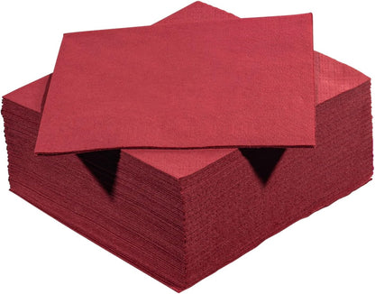 Black Beverage Napkins (300 Count) 2-Ply Disposable Cocktail Napkins for Bar, Weddings, Parties, Events, Premium Quality and EU Made
