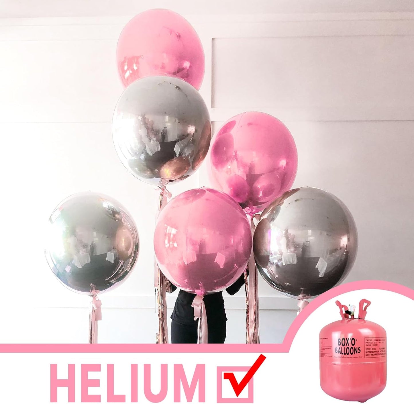 PartyWoo Metallic Gold Foil Balloons 20pcs Different Sizes Pack of 22 15 10 Inch Large Round Foil 4D Inflatable Mirror Ball Mylar Balloons for Graduation Birthday Baby Shower Party Decorations