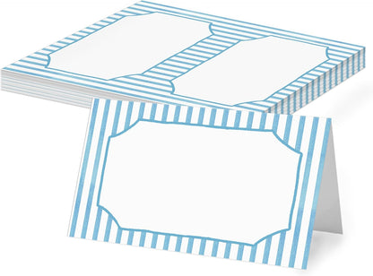Mermaid Place Cards for Table Setting, 2 x 3.5" Escort Cards, 25 Under The Sea Tent Cards Food Label for Dinner Party, Wedding, Bridal Shower, Baby Shower, Birthday Party Supplies