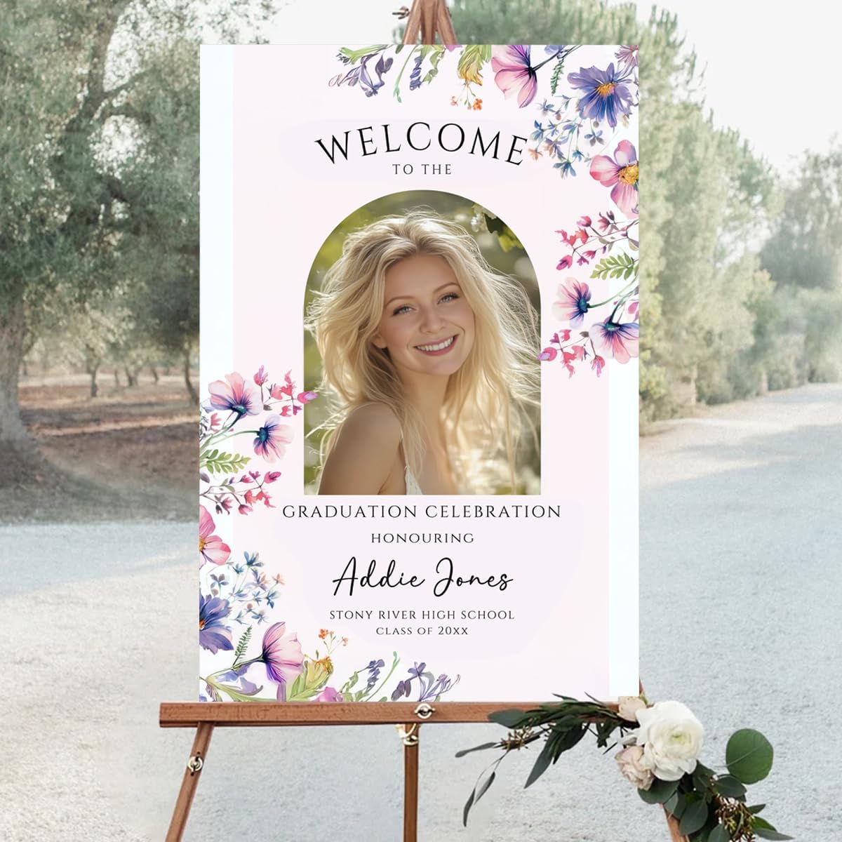 Graduation Party Welcome Sign, Photo Graduation Poster, Graduation Decorations, Grad Party Sign, Grad Welcome Sign, Graduation gift for best friend, Graduation gift for daughter, sister, brother - 1