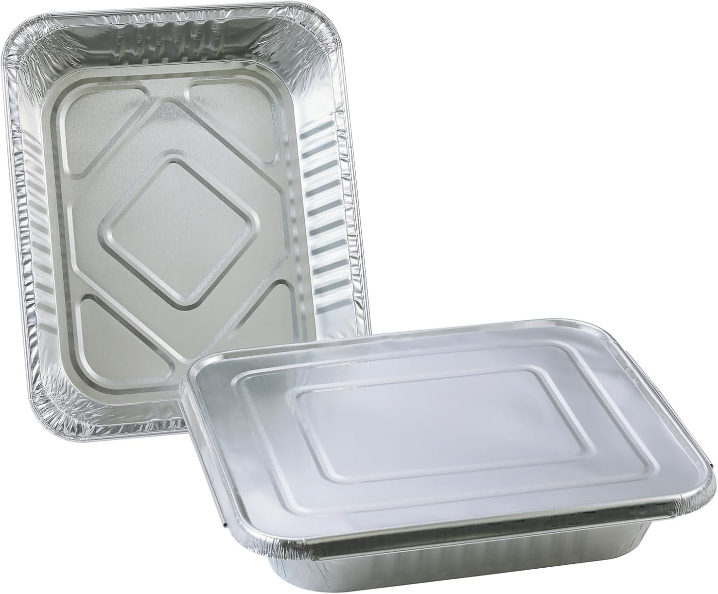 Waytiffer Aluminum Pans 9x13 Disposable Foil Pans (10 Pack) Half Size Deep Steam Table Pans Extra Thick for Baking, Cooking, Roasting, Heating, Serving & Lining Steam-Table Trays