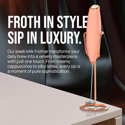 Zulay Kitchen Powerful Milk Frother Wand With Duracell Batteries - Ultra Fast Handheld Drink Mixer - Electric Whisk Foam Maker for Coffee, Lattes, Cappuccino & Matcha - Z1 Motor - Black - Colors A