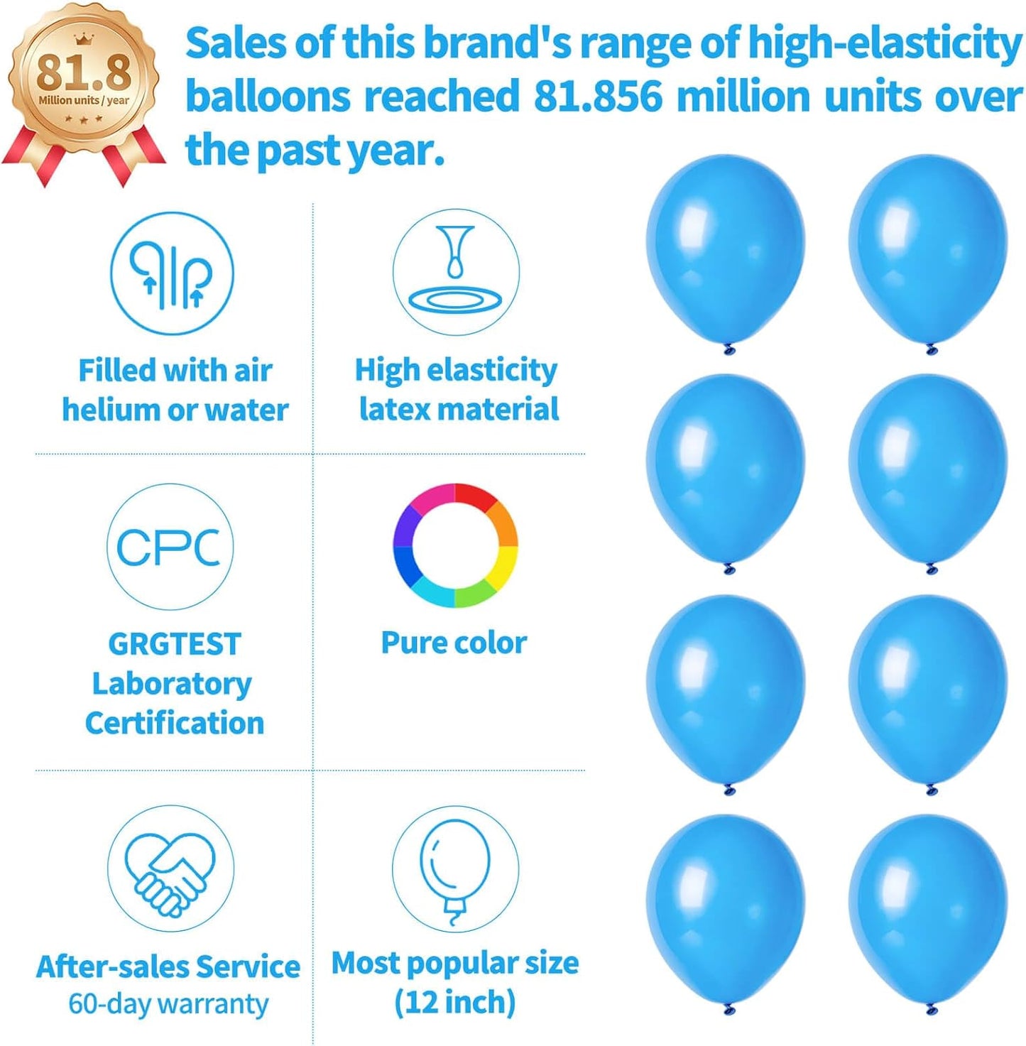 110pcs Black Balloon 12 inch, Black Latex Balloons for Birthday Party Baby Shower Wedding(with 2 Ribbons). - Colors B