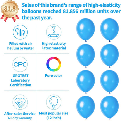 110pcs Black Balloon 12 inch, Black Latex Balloons for Birthday Party Baby Shower Wedding(with 2 Ribbons). - Colors B