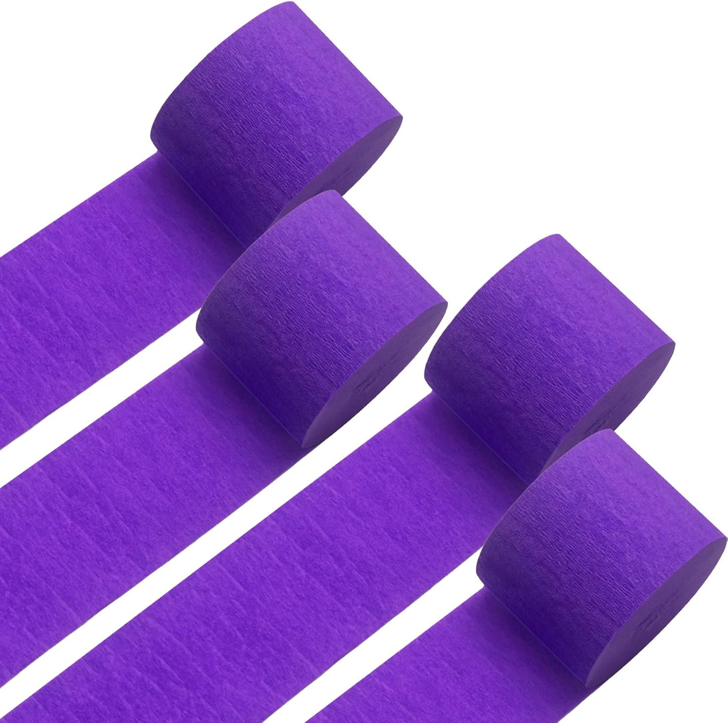 White Crepe Paper Streamers 4 Rolls 328ft, Pack of Party Streamers for Party Decorations, Crepe Paper for Birthday, Baby Shower, Wedding Party Decorations (1.8 Inch x 82 Ft/Roll)