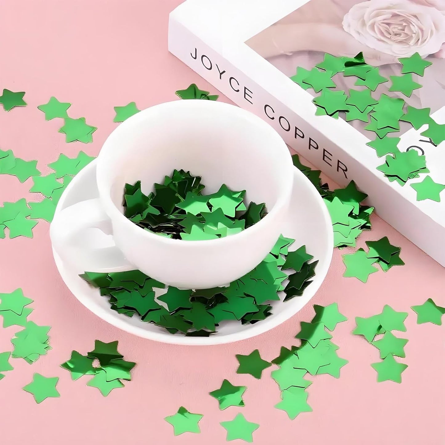 Rainbow Metallic Foil Star Confetti 0.78inch/2cm 8000PCS Table Confetti for Party Birthday Decoration or Filled Balloons