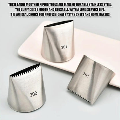Piping Tips For Cake Decorating, Stainless Steel Icing Piping Nozzles For Pastry Fondant Decorating Tools (C)