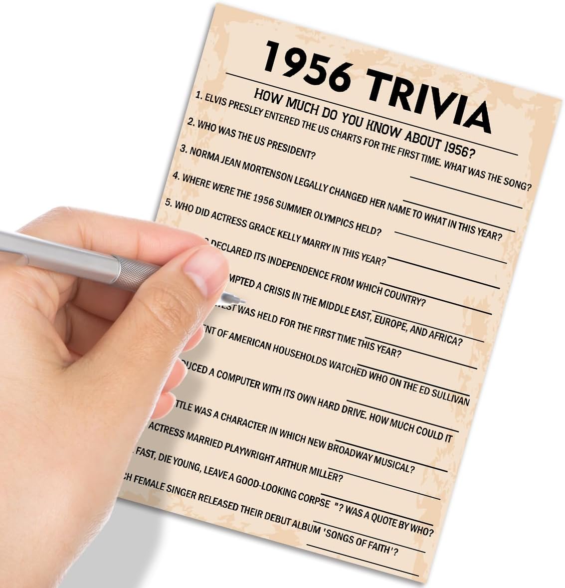 QUPT 40th Birthday Party Games, Movies in 1986 Games, Birthday Party Supplies for Adults, Fun 1986s Party Game，Pack of 30 Cards