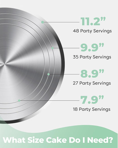 Kootek Aluminium Alloy Revolving Cake Stand 12 Inch Rotating Cake Turntable for Cake, Cupcake Decorating Supplies for Mother's Day