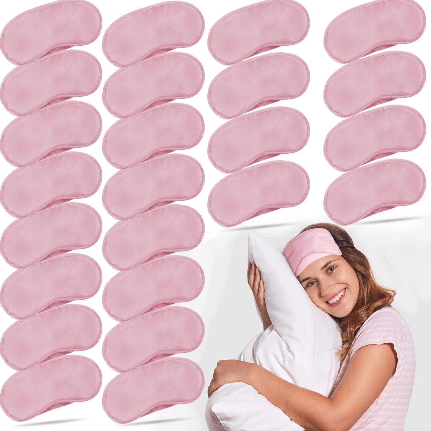 6 Pack Blindfold Eye Mask Cover Sleep Mask for Party Games Travel Sleep Team Build Party Supply with Adjustable Strap for Women Men Kids, Black