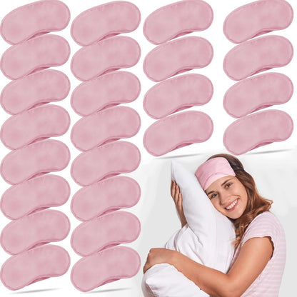 6 Pack Blindfold Eye Mask Cover Sleep Mask for Party Games Travel Sleep Team Build Party Supply with Adjustable Strap for Women Men Kids, Black