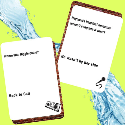 Lyrically Correct '90s & 2000s Music Trivia Card Game - Hip Hop and R&B Edition - Finish the Lyrics Challenge, Fun for Adults, Party or Family Night