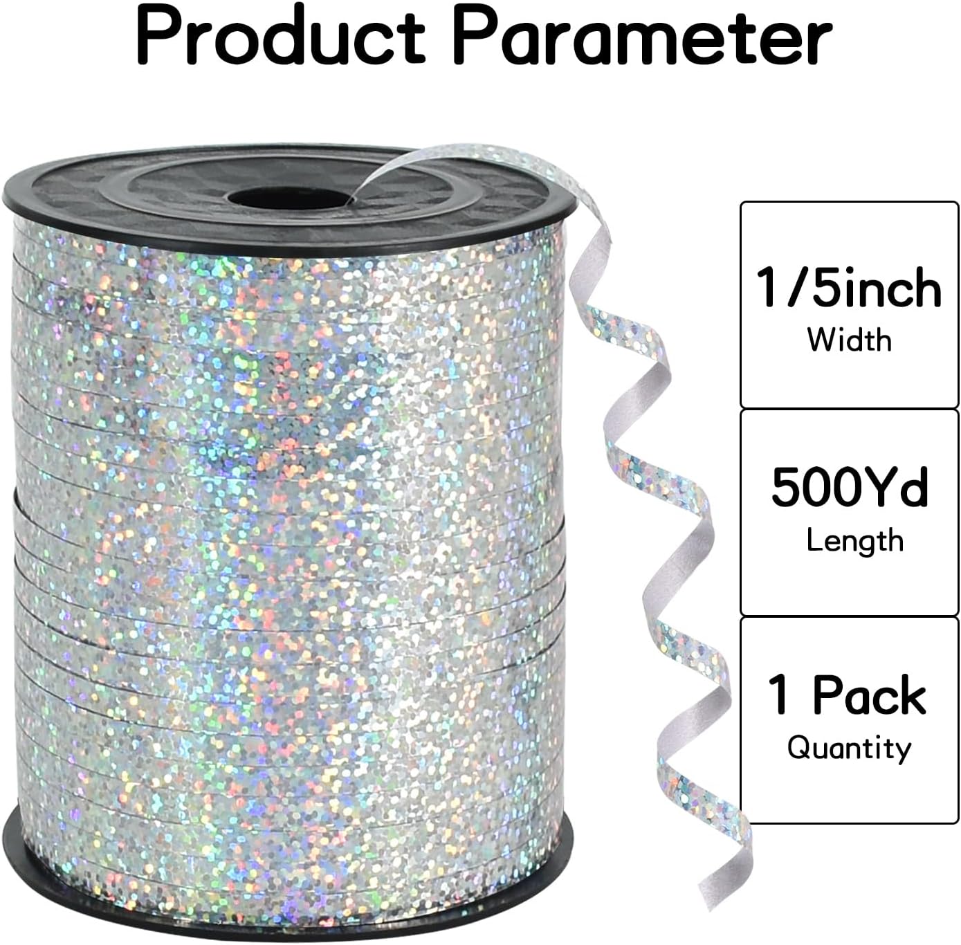 BEISHIDA 500 Yards Red Ribbon Crimped Curling, Balloon String Shiny Metallic Roll for Gift Wrapping Ribbon for Birthday Valentines Day Wedding Mother's Day Party Decorations