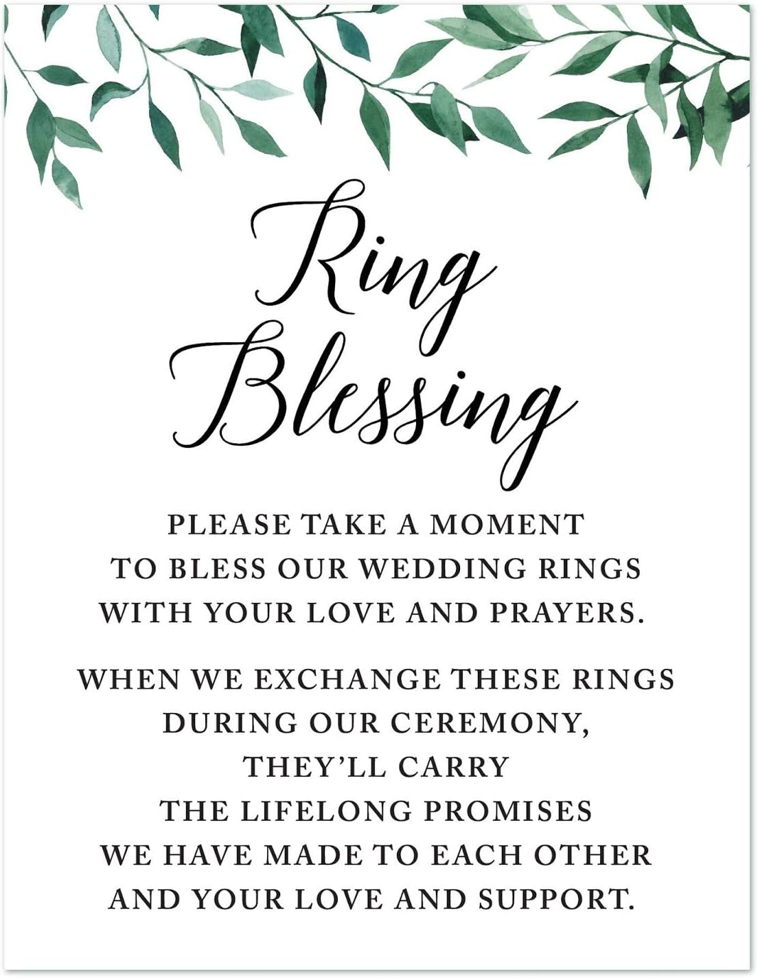 Andaz Press Wedding Party Signs, Natural Greenery Green Leaves, 8.5x11-inch, Bridal Shower Scavenger Hunt, 1-Pack - Colors B