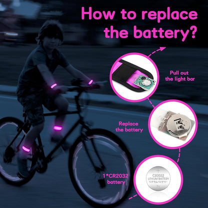esonstyle 6 PCS LED Glow Bracelets, Night Safety Light Up Bracelets for Kids - Glow in The Dark Party Favors for Halloween, Christmas, Concerts, Festivals, Sports, Camping, Green