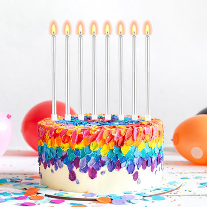 BEAN LIEVE 30-Count Champagne Gold Long Thin Metallic Birthday Candles, Cake Candles, Birthday Parties, Wedding Decorations, Party Candles, Cake Decorations