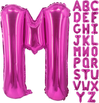 Lovoir 40 Inch Large Hot Pink Letter A Balloons Big Size Jumbo Mylar Foil Helium Balloon for Birthday Party Celebration Decorations Alphabet Hot Pink A