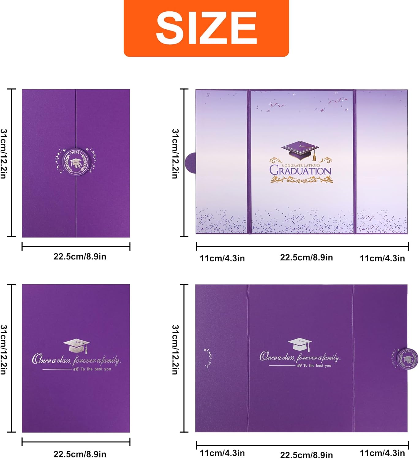Graduation Guest Book 2026 Graduation Party Decorations Class of 2026 Graduation Sign in Book Signature Board Keepsake Grad Party Supplies College High School Graduation Gift Card Book (Blue)