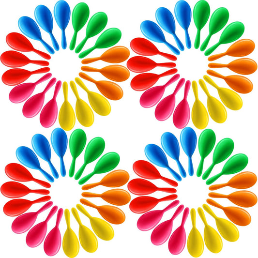 Vinsot 66 Packs Mini Maracas for Kids Neon Maracas Bulk Shakers Mini Noisemaker Mexican Party Favors for Cinco de Mayo Mexican Classroom Musical Instrument Birthday Supplies (6 Colors)