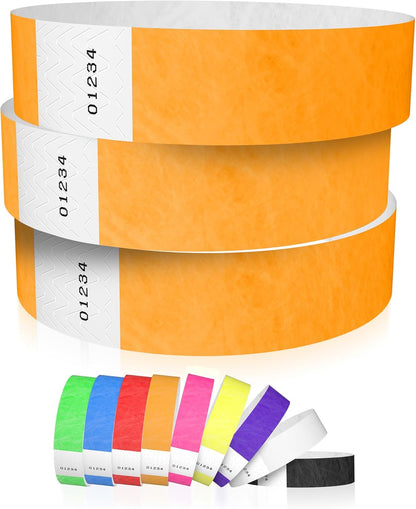 600 WristCo Neon Green Tyvek Wristbands for Events - Tamper-Proof Design & Fluorescent Color Prevent Reuse Premium-Grade Bracelets for Hospital & Medical ID, Party & VIP Identification